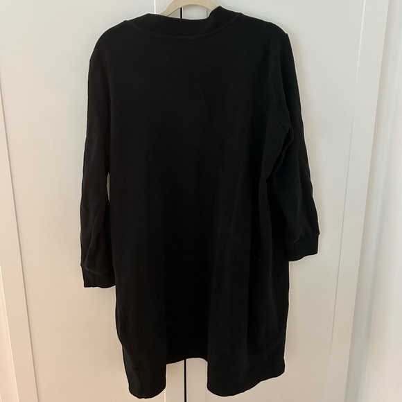 OAK + FORT black sweatshirt open cardigan - Picture 4 of 5